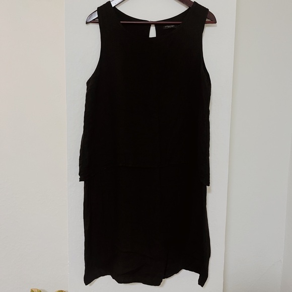 100% Linen Black Mini Dress from Italy - Picture 2 of 6
